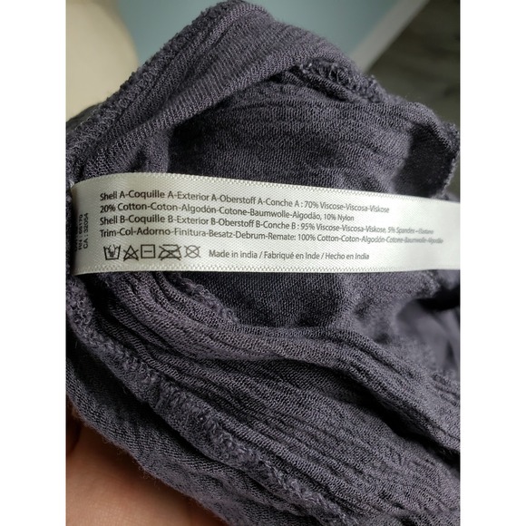 Free People Women's S Intimately Fp Adella Frilled Babydoll Purple Lacy Ruffle - Picture 6 of 6